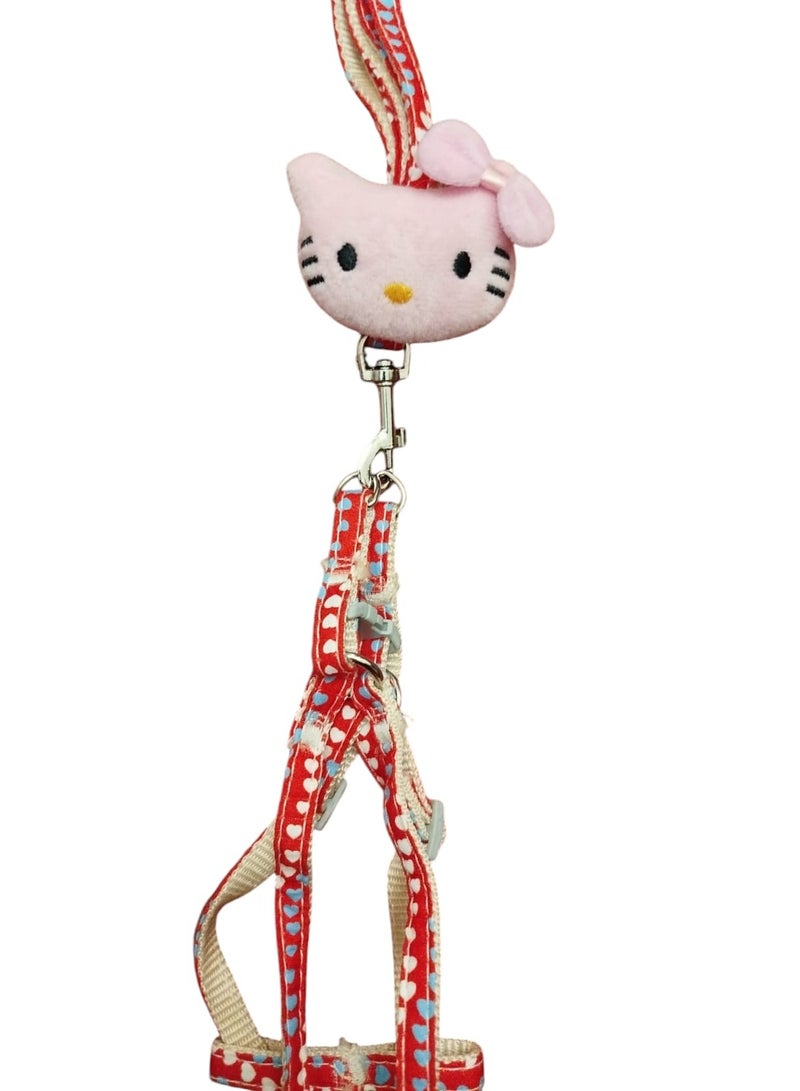 طوق ومقود للقطط سهل الاستخدام شكل جذاب للقطط والجراء البنات - Image 2