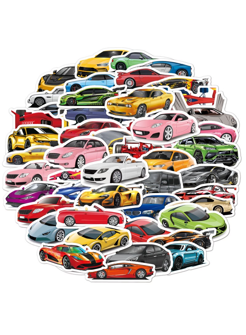 50Pcs Race Car Stickers Racing Stickers and Decals Race Car Party Favors Racing Gifts Gifts for Women  Men - Image 1