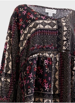 city chic Puff Sleeve Printed Tunic  - Image 3