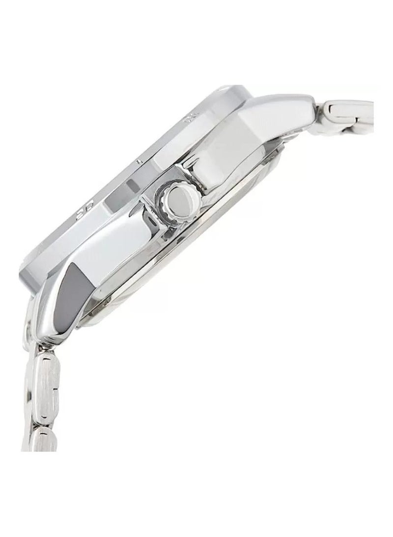 Casio LTP-V004D-2BUDF Stainless Steel Striped Dial Tachymeter Bezel Round Analog Watch for Women - Image 3