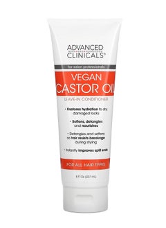 Advanced Clinicals Castor Oil Leave-In Conditioner For All Hair Types 237 ml  - Image 1