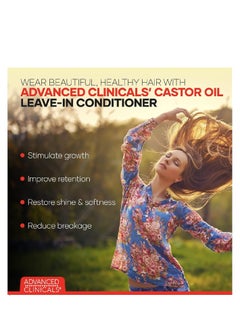 Advanced Clinicals Castor Oil Leave-In Conditioner For All Hair Types 237 ml  - Image 3