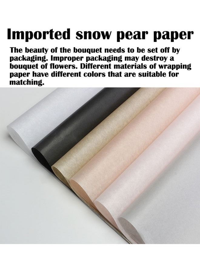 ZCM-HAPPY 80-Pieces Premium Gift and Bouquet Wrapping Paper Imported snow pear paper 50x75cm  - Image 4