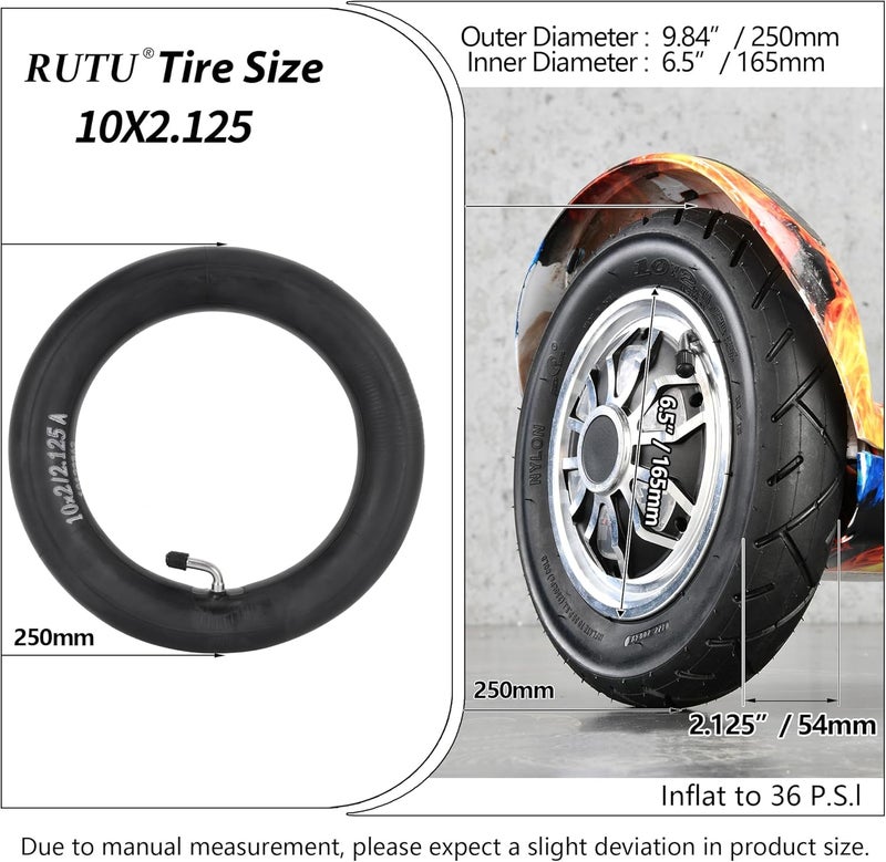 RUTU 10 x 2.125 Inner Tube Replacement for Scooters - Image 2