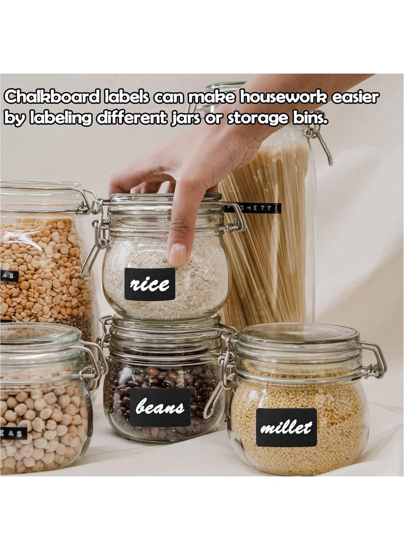 Rubik ملصقات سبورة مع قلم أبيض، ملصقات مقاومة للماء قابلة لإعادة الكتابة للجرار، تزيين الحفلات، غرف الحرف، حفلات الزفاف، التخزين، تنظيم منزلك ومطبخك (أسود، 300 ملصق) - Image 3