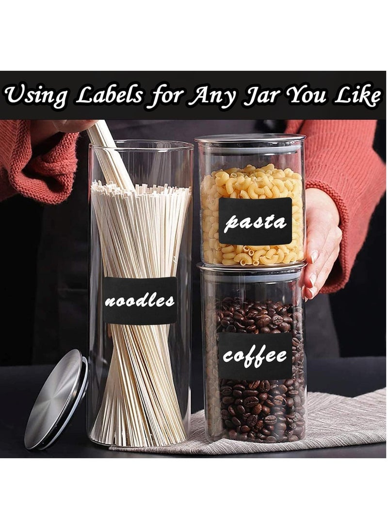 Rubik ملصقات سبورة مع قلم أبيض، ملصقات مقاومة للماء قابلة لإعادة الكتابة للجرار، تزيين الحفلات، غرف الحرف، حفلات الزفاف، التخزين، تنظيم منزلك ومطبخك (أسود، 300 ملصق) - Image 5