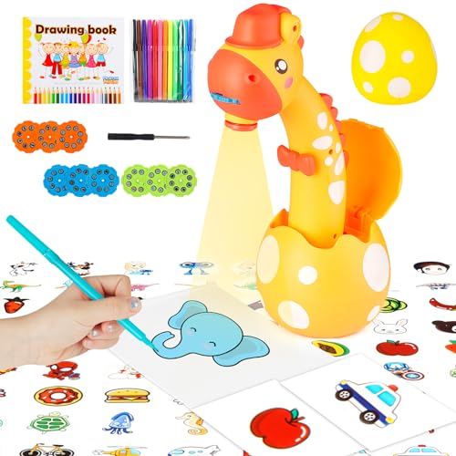 KETIEE Drawing Projector for Kids Tracing and Drawing Projector Toy with Light Children Smart Projector Sketcher Kids Art Projector with 72 Stencils for Boy Girl 38 Years Old Yellow - Image 1