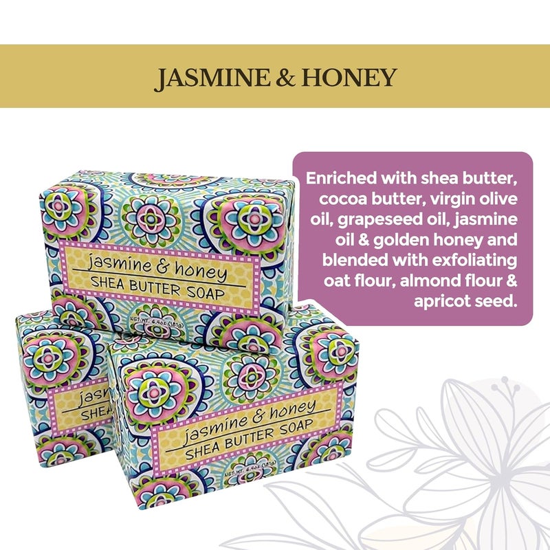 Greenwich Bay Trading Co Jasmine and Honey Shea Butter Soap Set of 12 Bars 2 Ounces Each - Image 3