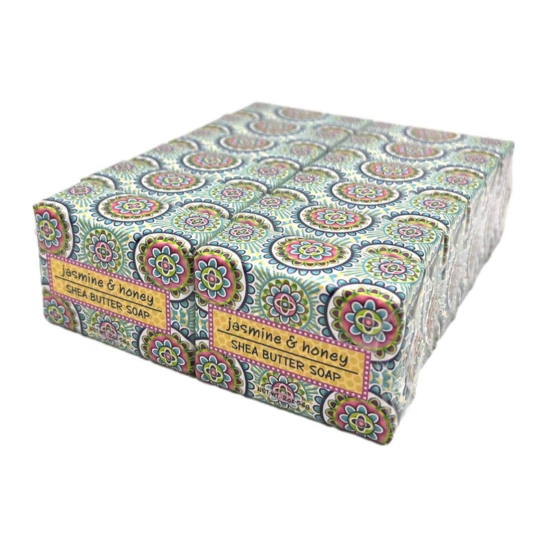 Greenwich Bay Trading Co Jasmine and Honey Shea Butter Soap Set of 12 Bars 2 Ounces Each - Image 1