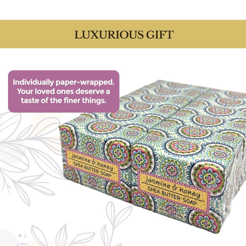 Greenwich Bay Trading Co Jasmine and Honey Shea Butter Soap Set of 12 Bars 2 Ounces Each - Image 4