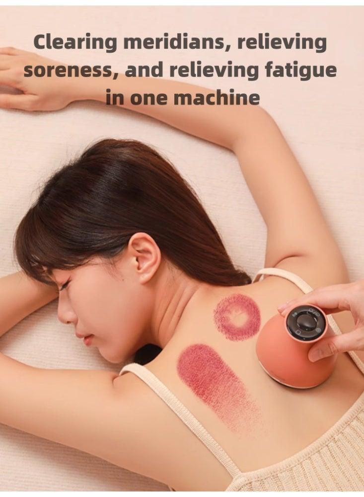Cupping Machine, Scraping Tool, Electric Scraping Instrument, Meridian DDredging Brush, Universal Back And Abdominal Massager For the Whole Body APP Control 【Tea Brown】 - Image 3