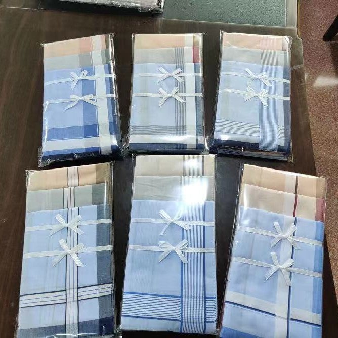 Export Cotton Handkerchiefs 430, Handkerchiefs 40Cm Colorful Men'S Square Towels, Shandong Luying Handkerchiefs, Yarn-Dyed - Image 2