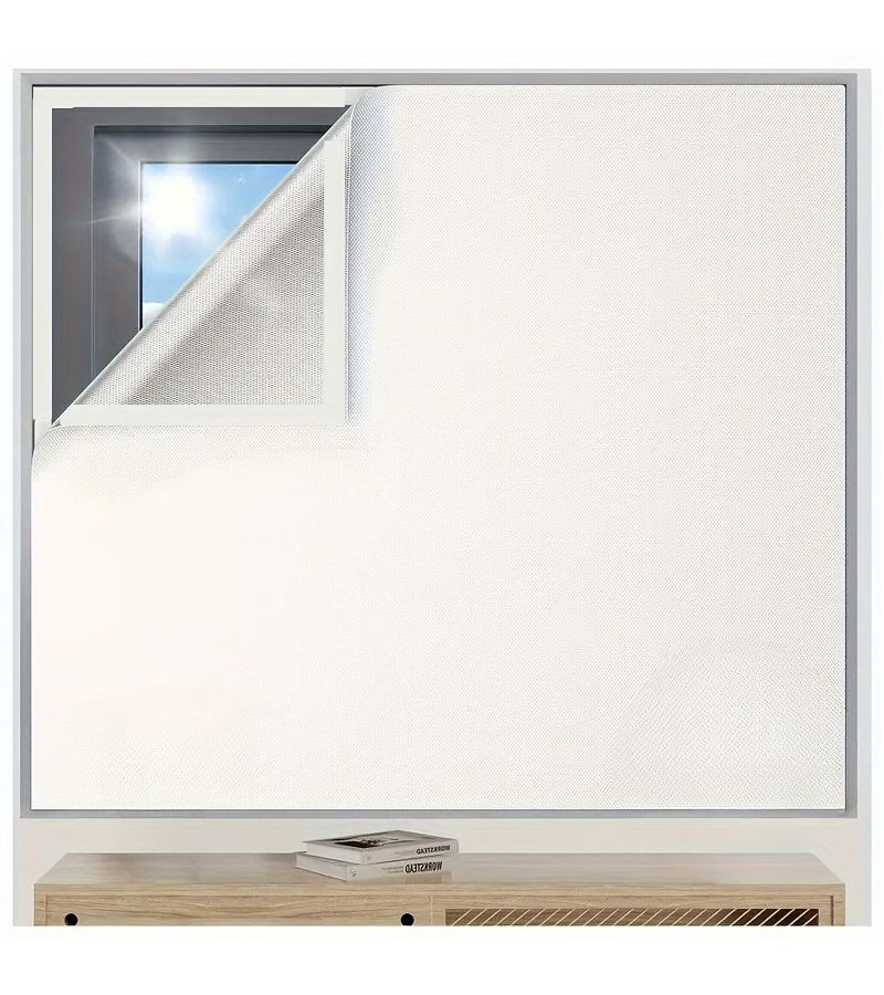 Blackout Curtains For Bedroom White 35.43x62.99 Inch No Drilling - Image 5