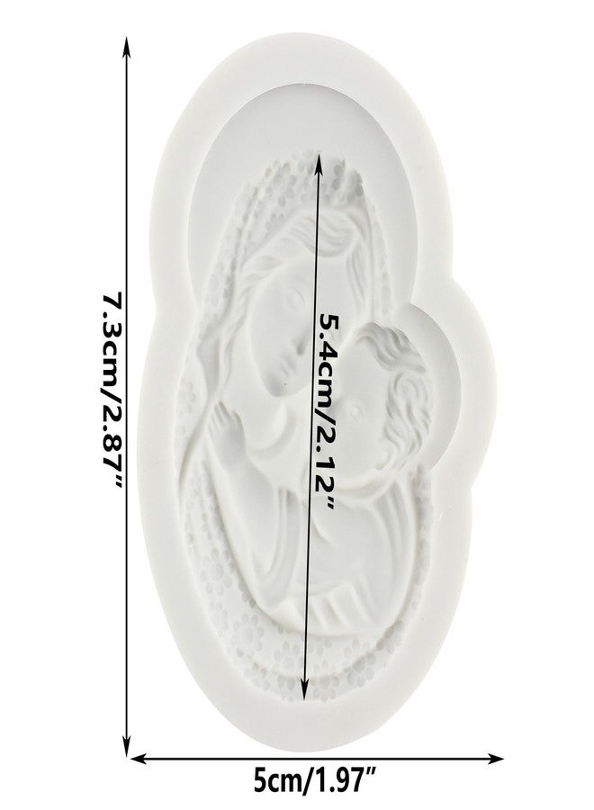MINFEIDMS Virgin Mary Silicone Molds Mother and Baby Fondant Mold for Cake Decoration Cupcake Topper Sugar Craft Chocolate Candy Gum Paste Polymer Clay - Image 2