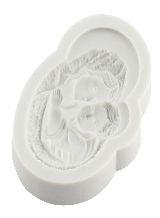 MINFEIDMS Virgin Mary Silicone Molds Mother and Baby Fondant Mold for Cake Decoration Cupcake Topper Sugar Craft Chocolate Candy Gum Paste Polymer Clay - Image 3