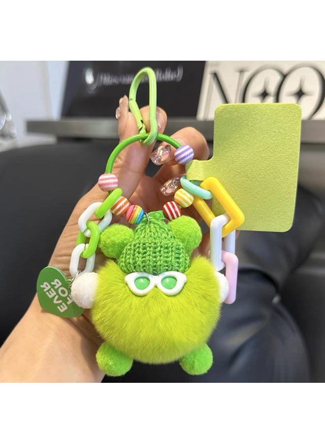 Dopamine Coal Ball Monster Cute Plush Keychain