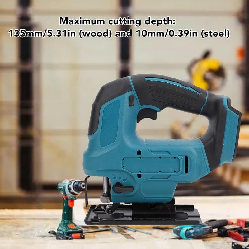 Cordless Jig Saw, DIY Brushless Motor Curve Saw with 0 3000 SPM 45° Bevel Cuts Multiple Battery Interfaces Woodworking Cutting Saws for Wood Metal PVC Cutting - Image 2