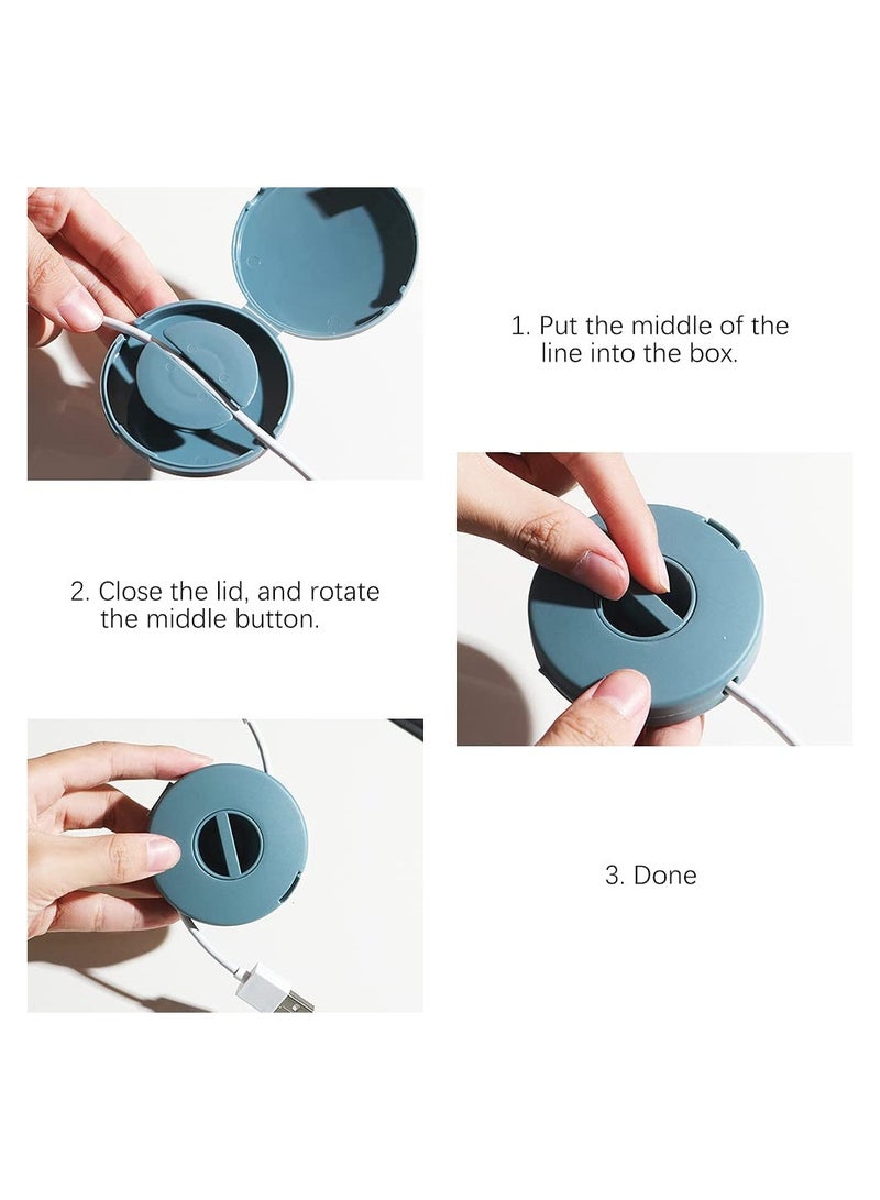 KASTWAVE Cable Management 4 Piece Data Cable Sorter Storage Box Retractable Portable Power Cord Organizer for Wrapping Earbuds - Image 5