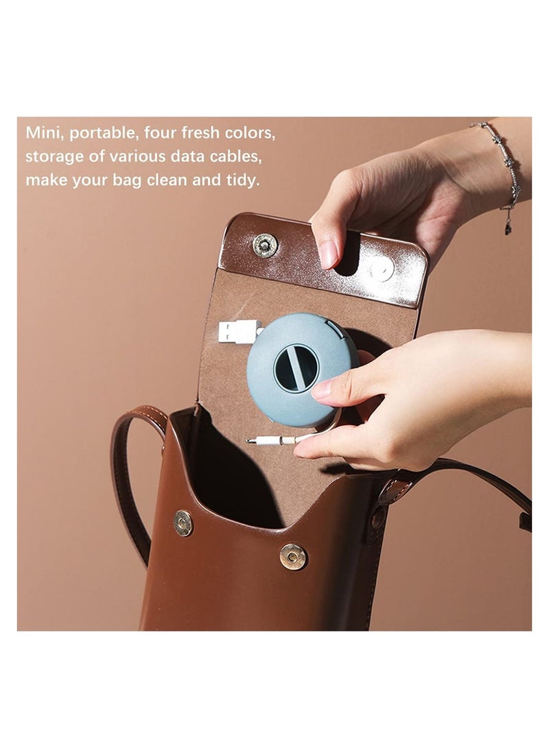 KASTWAVE Cable Management 4 Piece Data Cable Sorter Storage Box Retractable Portable Power Cord Organizer for Wrapping Earbuds - Image 3