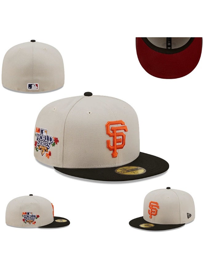 NEW ERA San Francisco Giants World Series Fall Classic Beige & Black 59FIFTY Fitted Baseball Cap 558SIZE