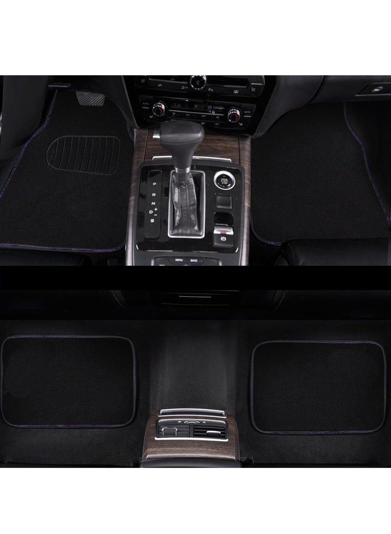Generic Universal Fit Car Floor Mat Premium velvet Car Floor Mats  fit for SUV Trucks sedans Vans Set of 5 Black  - Image 4