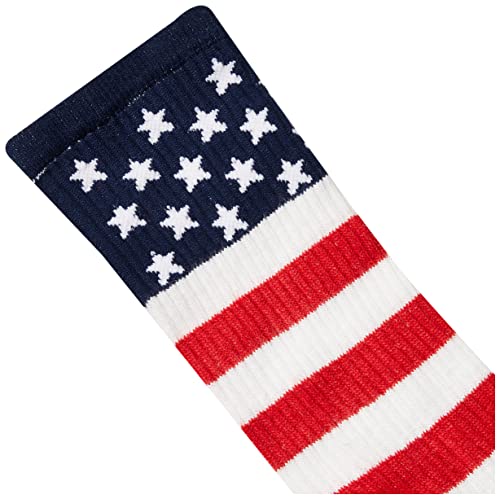 SockGuy Men's USA Flag Socks, White, Large/X-Large - Image 2