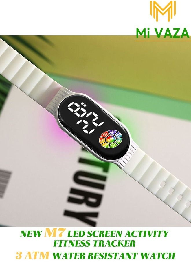 Mi VAZA - NEW M7 LED DISPLAY ACTIVITY FITNESS TRACKER-DIGITAL ELECTRONIC-3 ATM WATER RESISTANT WATCH-OUTDOOR WATERPROOF  WATCH FOR KIDS - Image 1