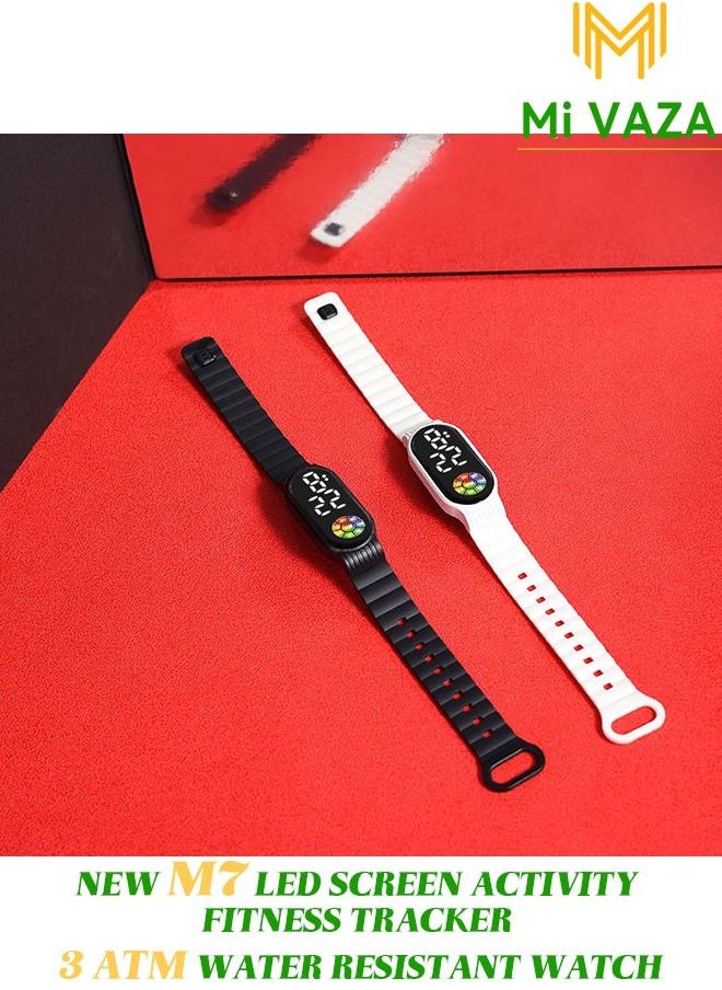 Mi VAZA - NEW M7 LED DISPLAY ACTIVITY FITNESS TRACKER-DIGITAL ELECTRONIC-3 ATM WATER RESISTANT WATCH-OUTDOOR WATERPROOF  WATCH FOR KIDS - Image 1