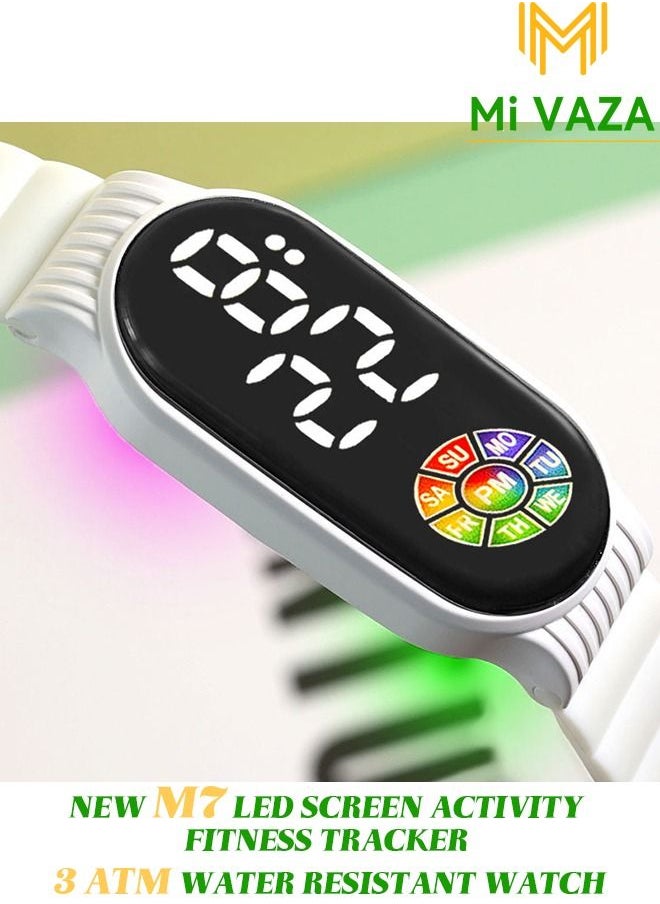 Mi VAZA - NEW M7 LED DISPLAY ACTIVITY FITNESS TRACKER-DIGITAL ELECTRONIC-3 ATM WATER RESISTANT WATCH-OUTDOOR WATERPROOF  WATCH FOR KIDS - Image 1
