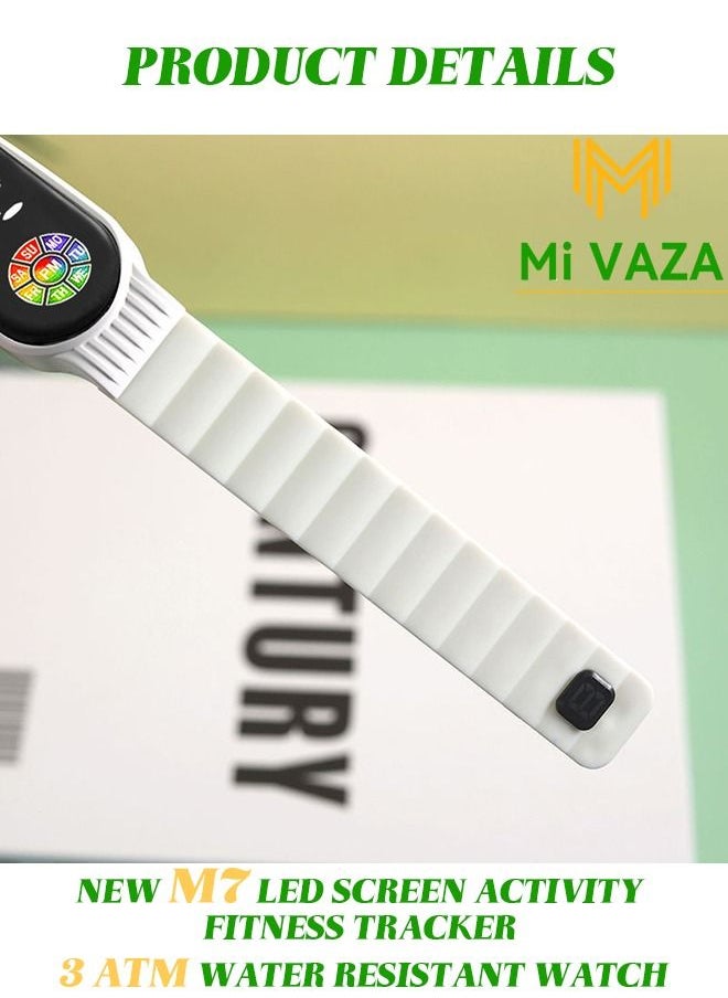 Mi VAZA - NEW M7 LED DISPLAY ACTIVITY FITNESS TRACKER-DIGITAL ELECTRONIC-3 ATM WATER RESISTANT WATCH-OUTDOOR WATERPROOF  WATCH FOR KIDS - Image 1