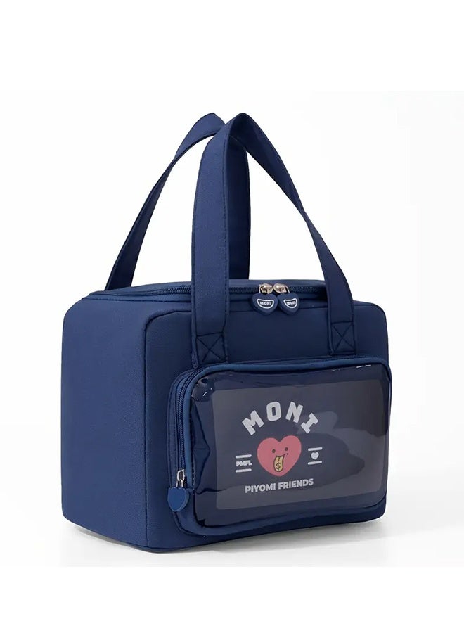 RollsTimi  Large Capacity Lunch Bag, Portable Insulated Lunch Bag, Lunch Box Bag with Zipper, Multi-Function Polyester Durable Lunch Box Bag, Multi-Color Solid Leak-Proof Ice Bag,Blue - Image 4