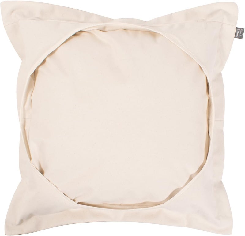 Howard Elliott Collection Square Puff Ottoman Cushion Pillow Replacement Cover Exclusively Made for Howard Elliott Patio Puff Ottoman Furnitures, 100% Polyurethane Fabric Cover, Sterling Breeze - Image 4