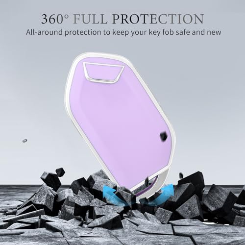 OFFCURVE غطاء مفتاح OFFCURVE لكيا - غطاء حامل مفتاح خاص لكيا تيلورايد وسورينتو 2023 2024 - ملحقات مفتاح ذكي، بنفسجي - Image 4