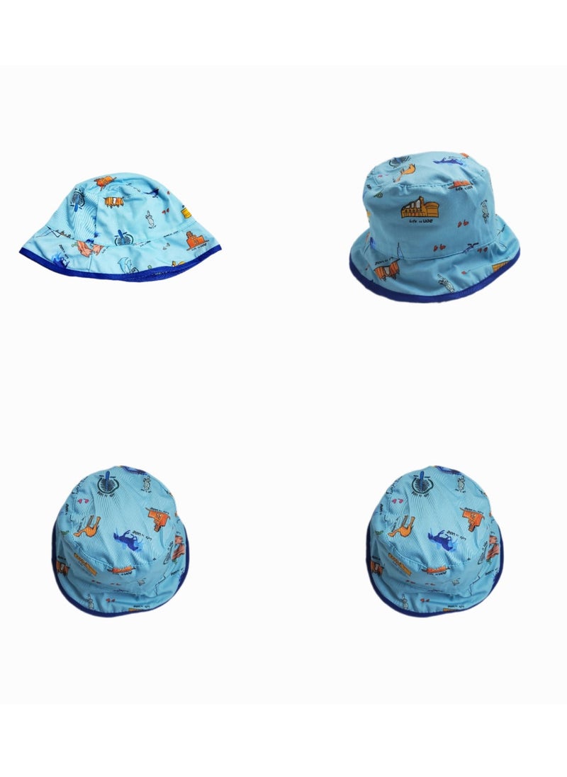Generic - Lightblue Hat for boys  Dubai design, Dubai souvenir prints - Image 1
