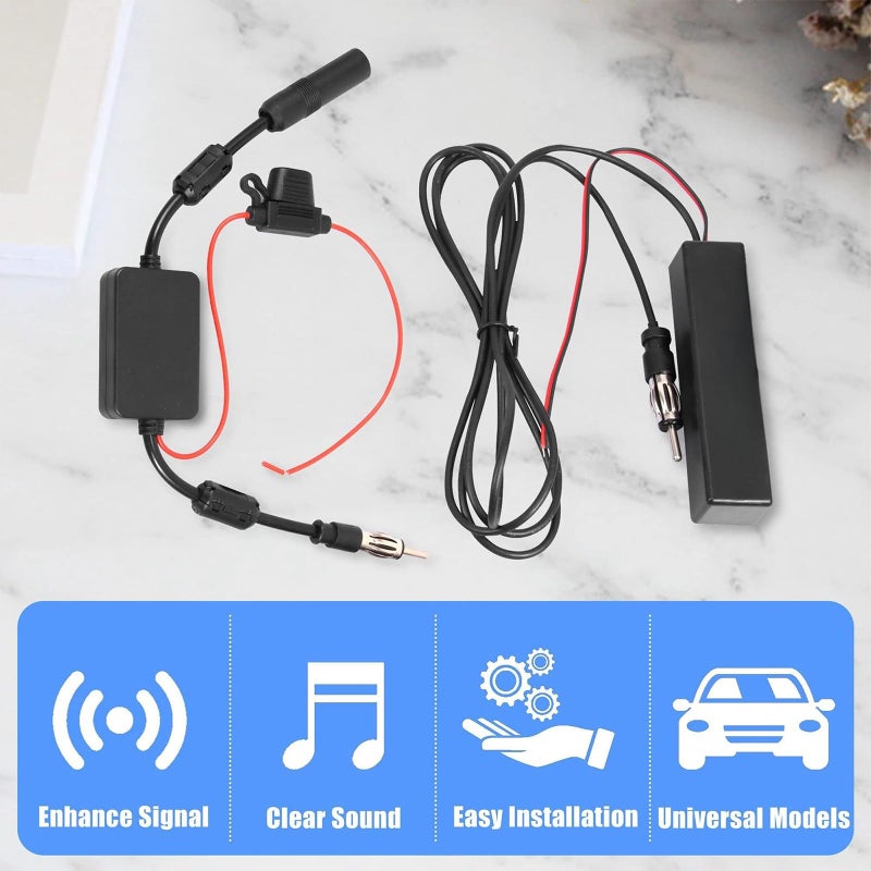 مضخم إشارة راديو ستيريو FM/AM للسيارة 12 فولت، مناسب للسيارات والشاحنات والقوارب والملحقات البحرية. - Image 5