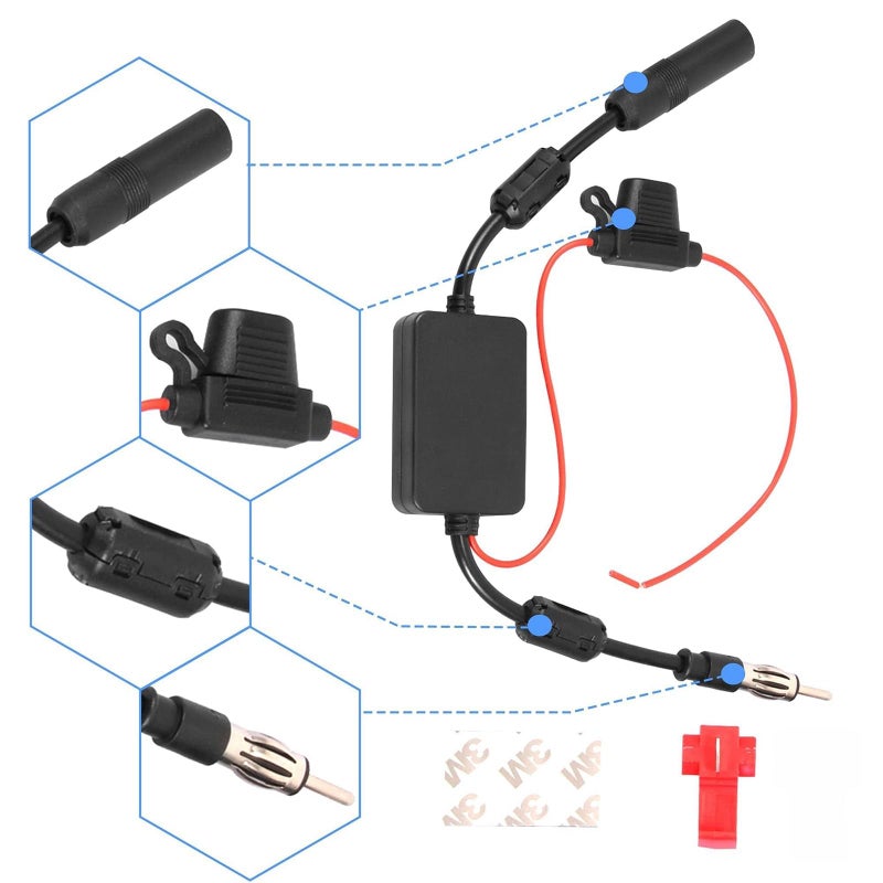 مضخم إشارة راديو ستيريو FM/AM للسيارة 12 فولت، مناسب للسيارات والشاحنات والقوارب والملحقات البحرية. - Image 3