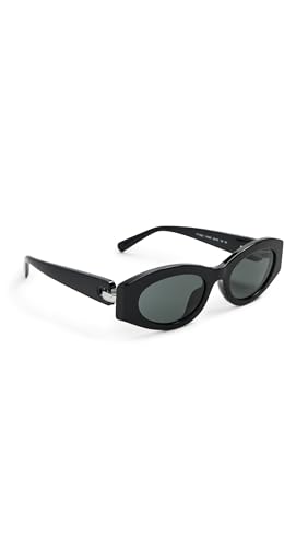 Tory Burch Women's Pierced Oval Sunglasses, Black, One Size - Image 5