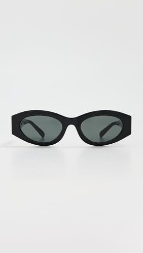 Tory Burch Women's Pierced Oval Sunglasses, Black, One Size - Image 2