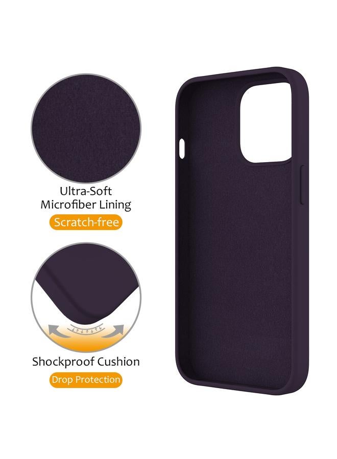 اس-توب جراب لهاتف iPhone 14 Pro Max مصنوع من السيليكون السائل المغناطيسي MagSafe مع حامل حلقي - Image 4