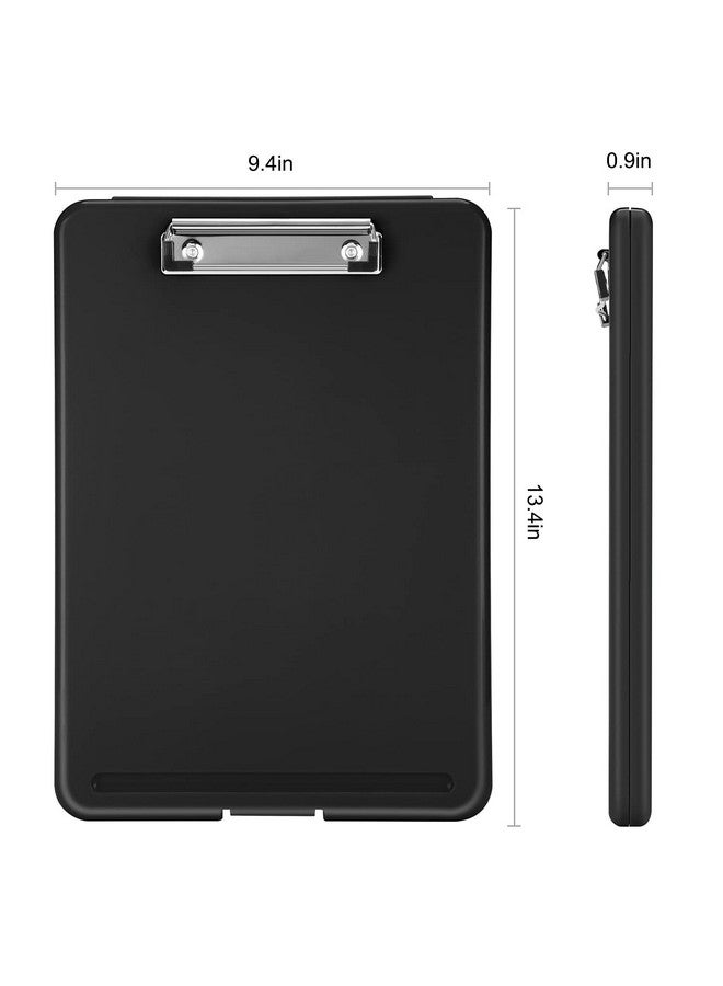 Sooez Clipboard With Storage, Plastic Storage Clipboard With Low Profile Clip, Heavy Duty Nursing Clipboards Foldable, Coaches Clipboard Case For Work Kids, Teacher Must Haves, Office School Supplies - Image 2