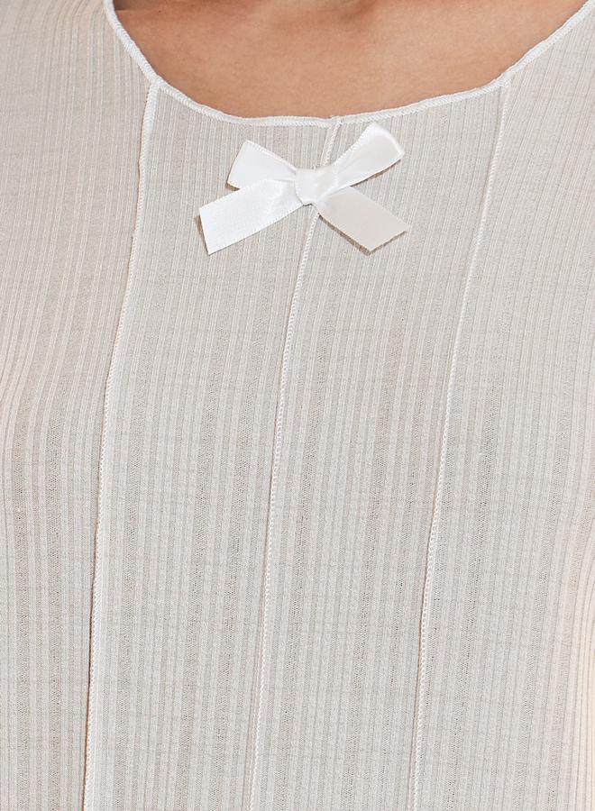 تايك تو طقم تي شيرت بياقة مستديرة بنقوش وسروال بيجامة - Image 3