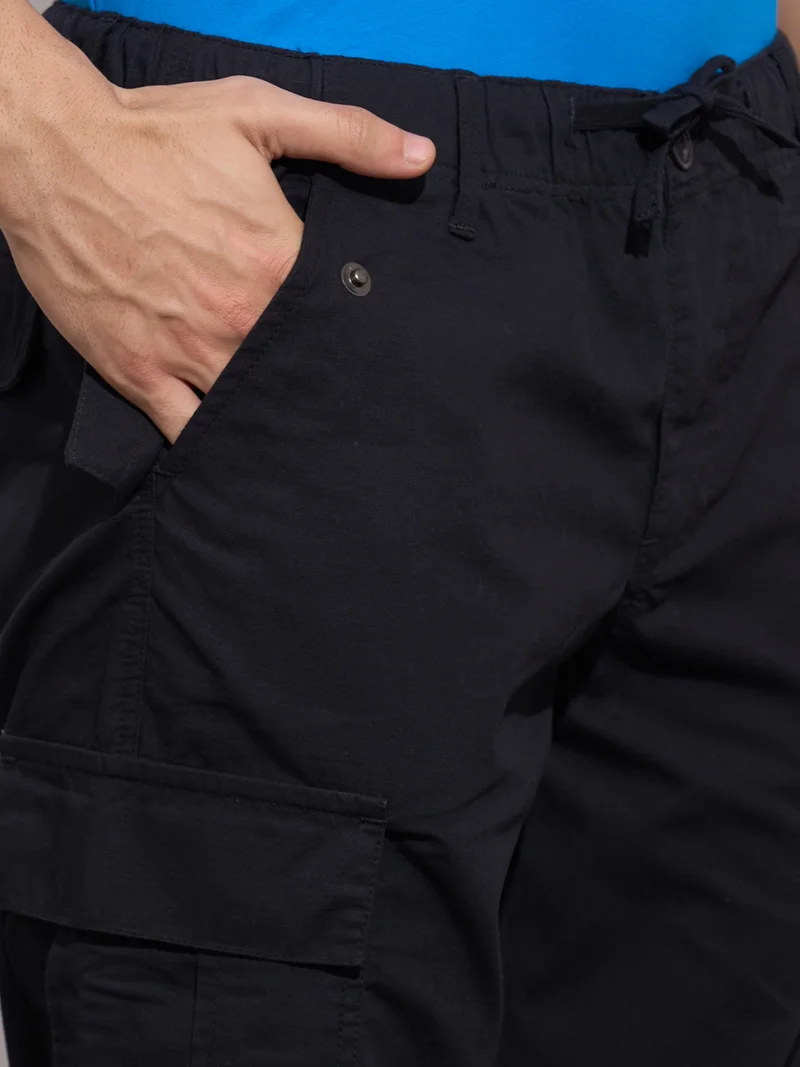 Being Human BLACK Men Loose Fit Cargos Trousers for Men | Best Price UAE