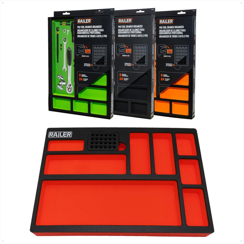 Railer EVA Foam Tool Tray â€“ Premium Tool Box Accessories & Storage Organizer with a Built-In Bit & Socket Organizer for Your Tool Drawer - Image 1