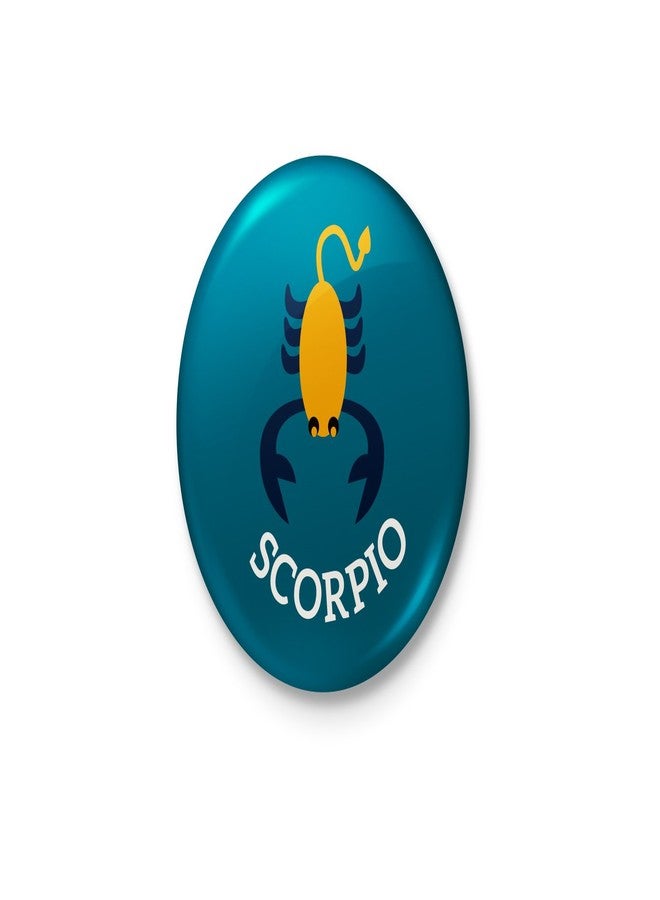Scorpio - Minimalist Zodiac Badge With Safety Pin back