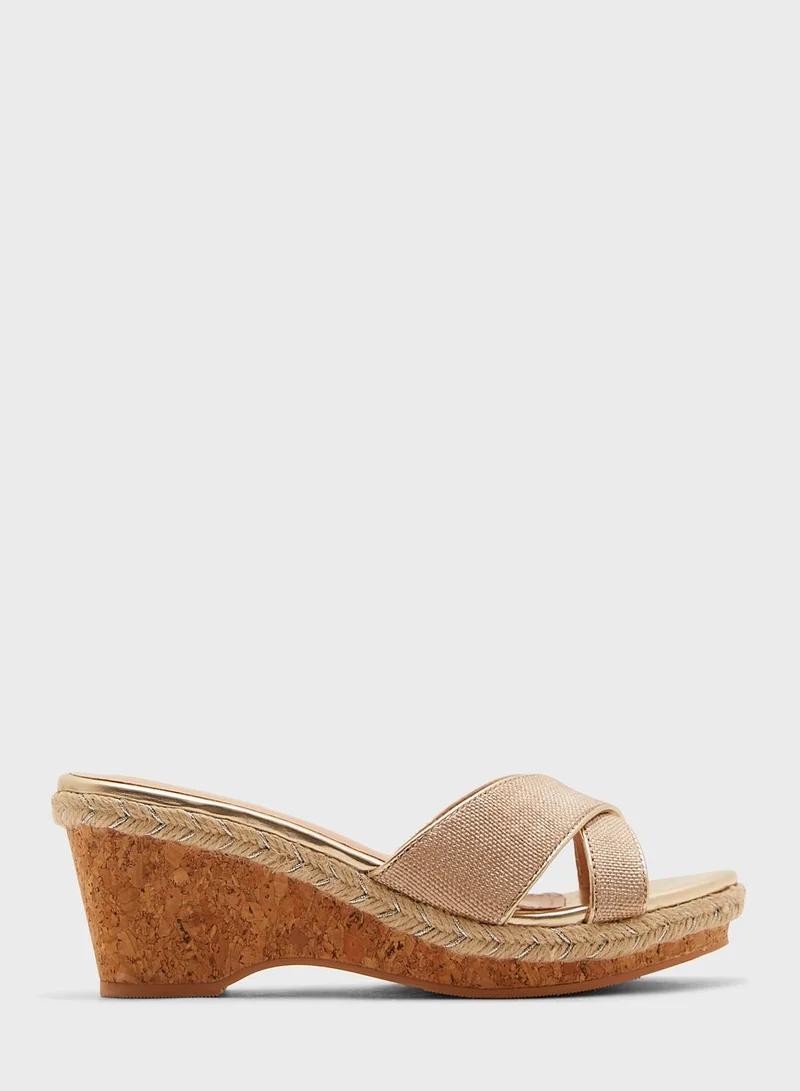 Deezee @ CCC Cross Strap Wedge Sandals