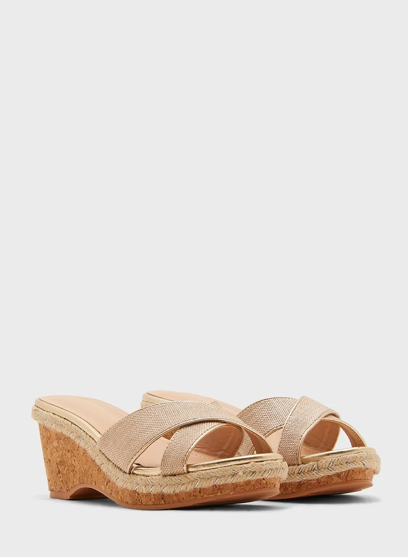 Deezee @ CCC Cross Strap Wedge Sandals