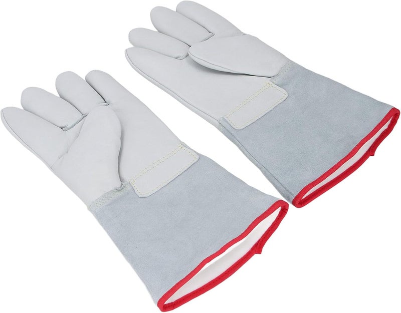 1 Pair Antifreeze Gloves Low Temperature Leather Protective Gloves for Handling Liquid Nitrogen Dry Ice 31 Cm - Image 3