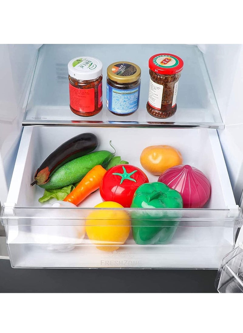 Y&D - Classic Food Savers Set of 4 Vegetable Protectors, Reusable Hard Plastic Storage Container Shell with Tight Seal - Image 1