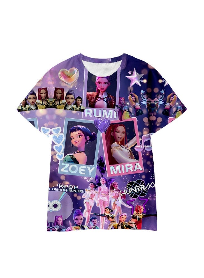 general KPop Demon Hunters casual loose T-shirt Gift for family and Friends - Image 1