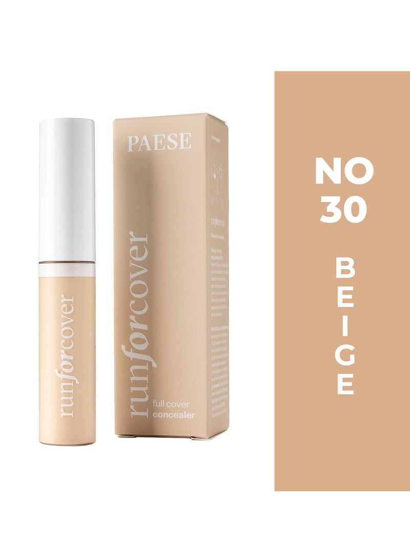 Paese Concealer Run For Cover Full Coverage Long Lasting Liquid Concealer for Dark Circles, Blemishes & Imperfections, Lightweight Hydrating Face Concealer with Smooth Natural Finish 30 Beige - Image 1